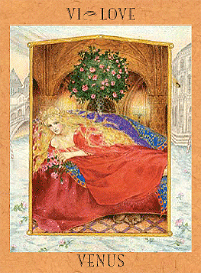 The Venus Card from the Goddess Tarot by Kris Waldherr