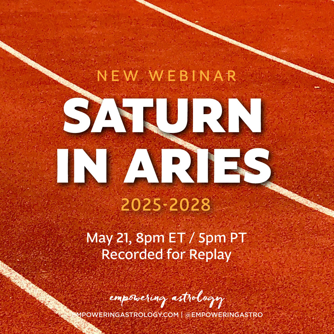 New Webinar! — Join me May 21 at 8pm ET (recorded for replay) for your first look at Saturn in Aries. Yes, Saturn will change signs next week and point towards Aries. It's a new hour.⁠
⁠
What will this mean for you?⁠
⁠
To Register --> Click link in bio or go to empoweringastrology.com⁠
⁠
Saturn is the master timekeeper. Wherever it is in your astrology (and it's been in Pisces since March 2023) reflects the leading priority or focus of your life at any given time. Saturn is why our lives have chapters. It's why it has lessons to learn, too.⁠
⁠
If you were born with Saturn in Aries, you are entering your first or second Saturn Return, which is a major rite of passage.⁠
⁠
In this webinar we will:⁠
⁠
🪐 Saturn, the master timekeeper⁠
🪐 The lessons of Saturn, karma, and dharma⁠
🪐 Saturn as a force of maturity⁠
🪐 The cycles of Saturn⁠
🪐 Saturn’s potential influence in Aries⁠
🪐 The Saturn Return & Saturn Return in Aries⁠
🪐 Mars, power, the root chakra⁠
🪐 Saturn previously in Aries (1996-1999; 1967-1969)⁠
🪐 Neptune in Aries⁠
🪐 Sign-by-sign guide⁠
🪐 Q&A⁠
⁠
To Watch Live:⁠
⁠
Via Zoom⁠
8pm New York⁠
5pm Los Angeles⁠
1am London (May 22)⁠
10am Sydney (May 22)⁠
⁠
To Watch Recording:⁠
⁠
Video will be posted after live May 21 webinar in an online account created at time of registration.⁠
⁠
To Register --> Click link in bio or go to empoweringastrology.com⁠
⁠
#saturninaries #saturn #astrology #astrologywebinar #empoweringastrology #learnastrology #saturnreturn #secondsaturnreturn