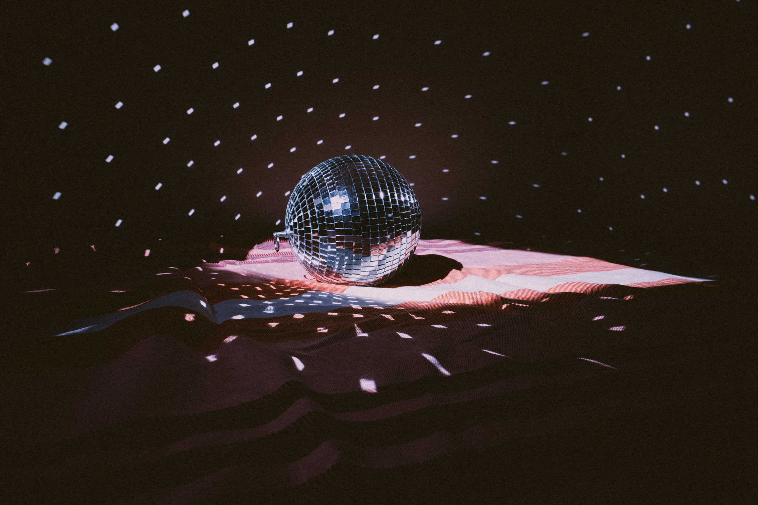 Disco ball on the floor