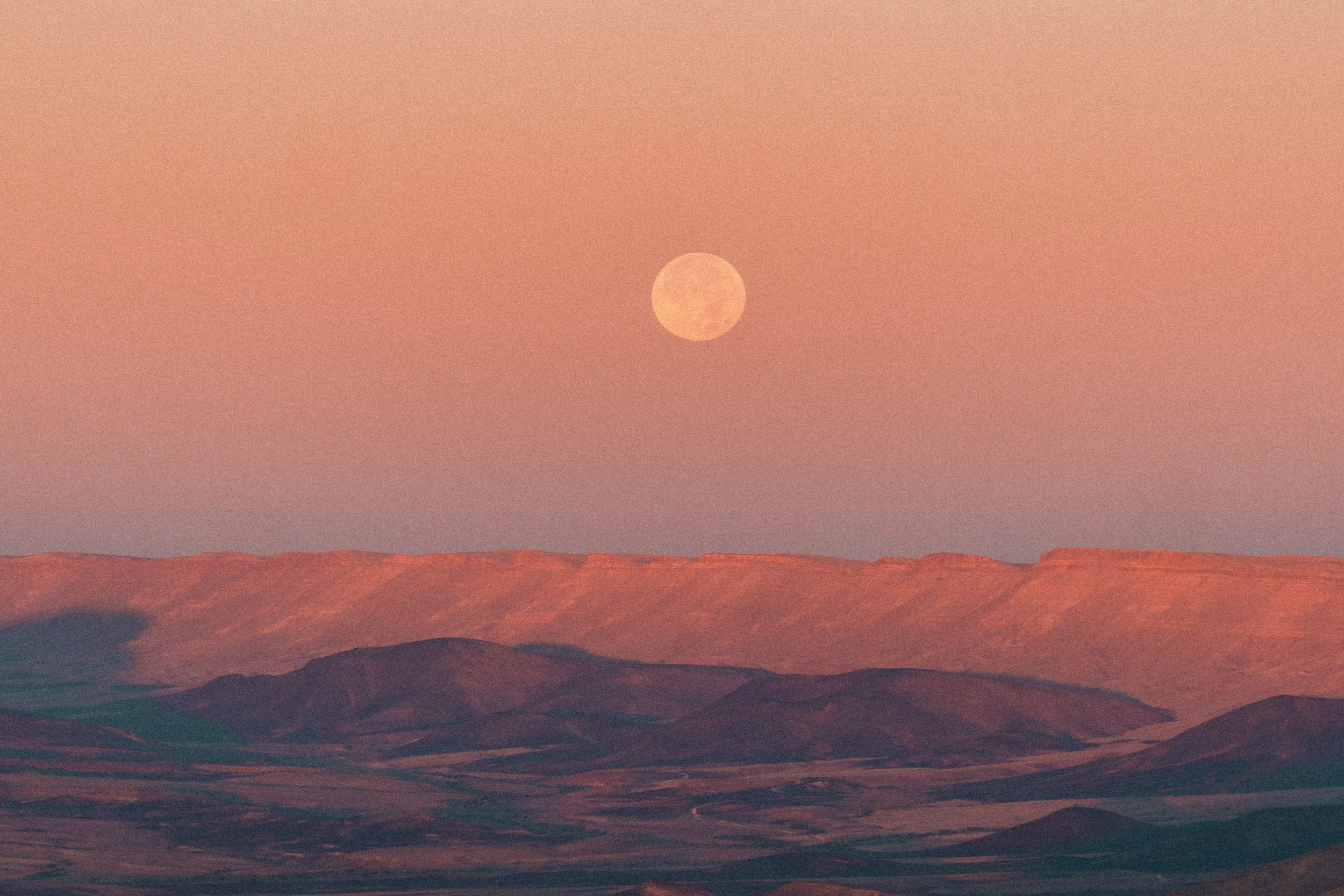 Desert with full moon