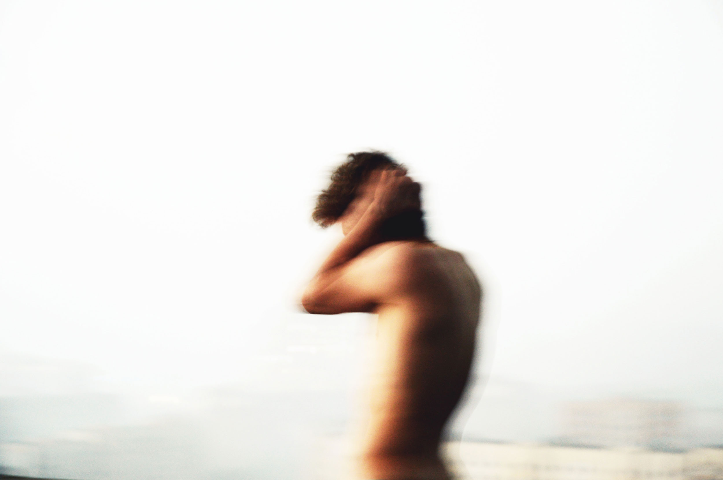 Blurry torso man
