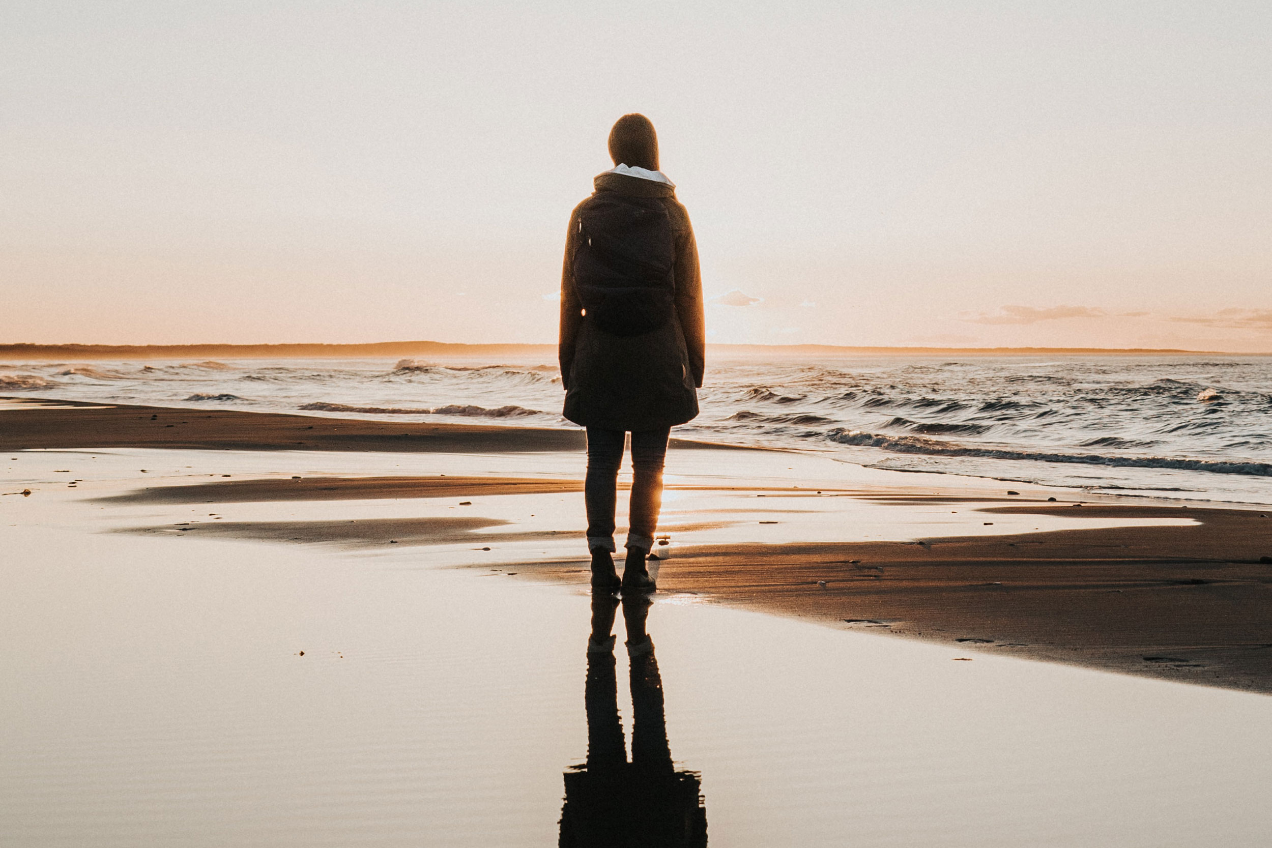Reflection at shoreline