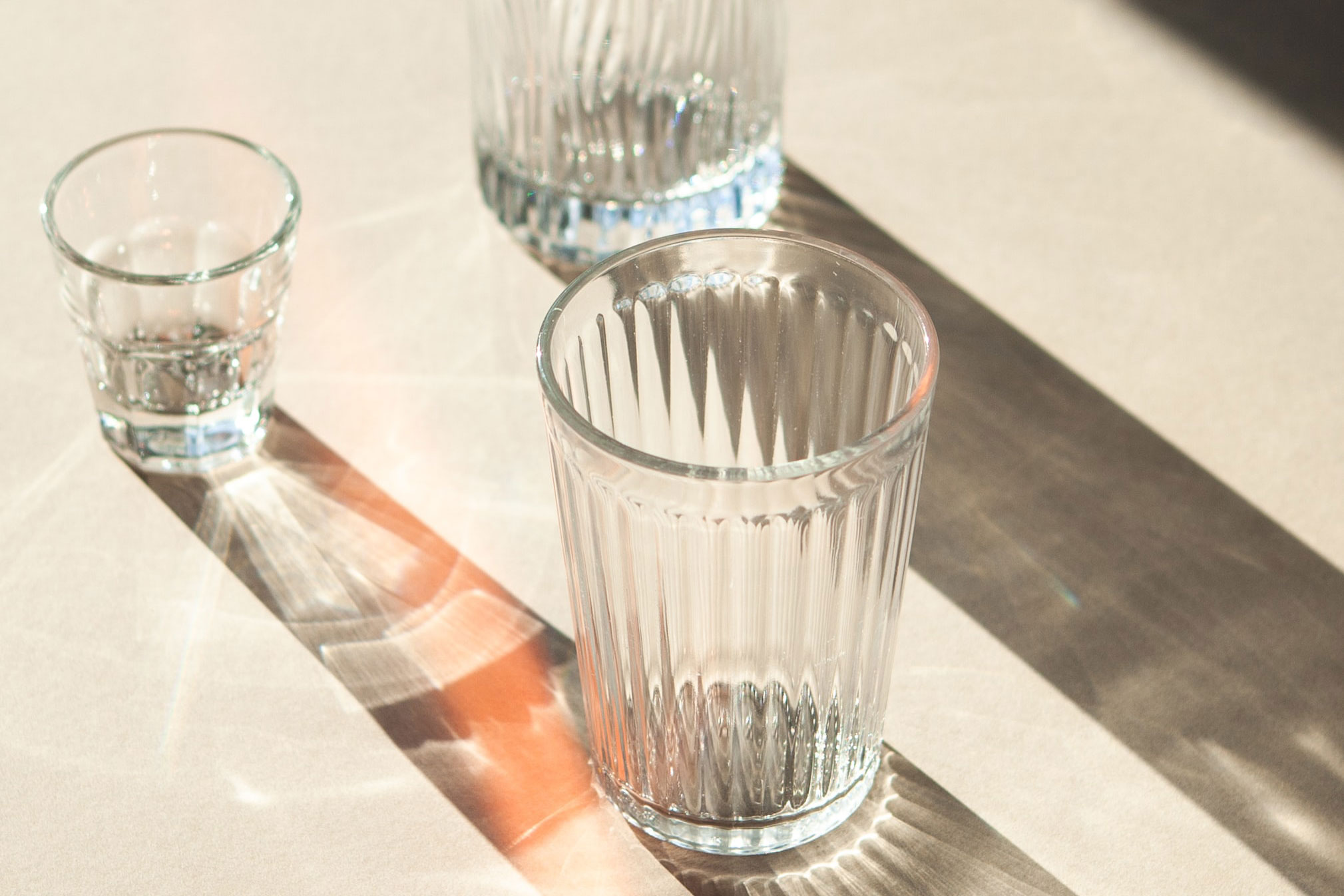 Light through glasses