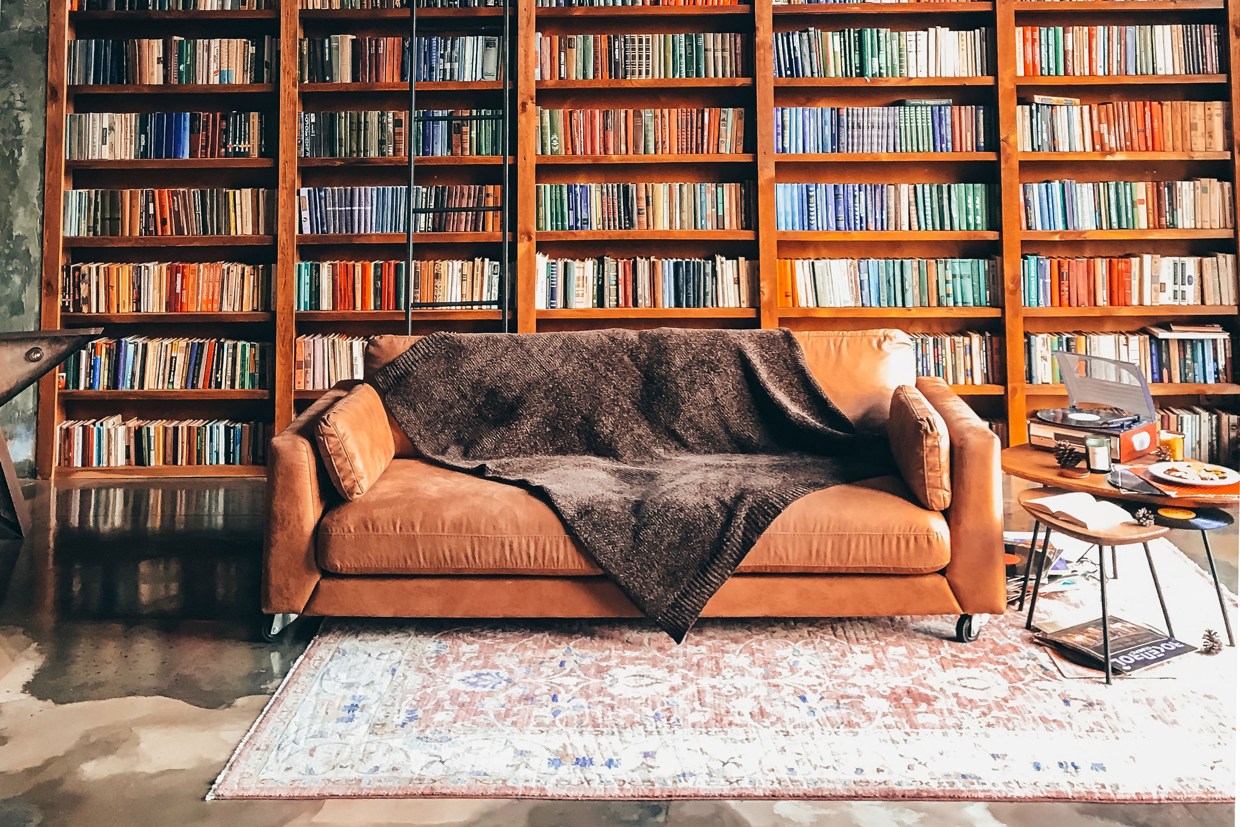 Couch with library