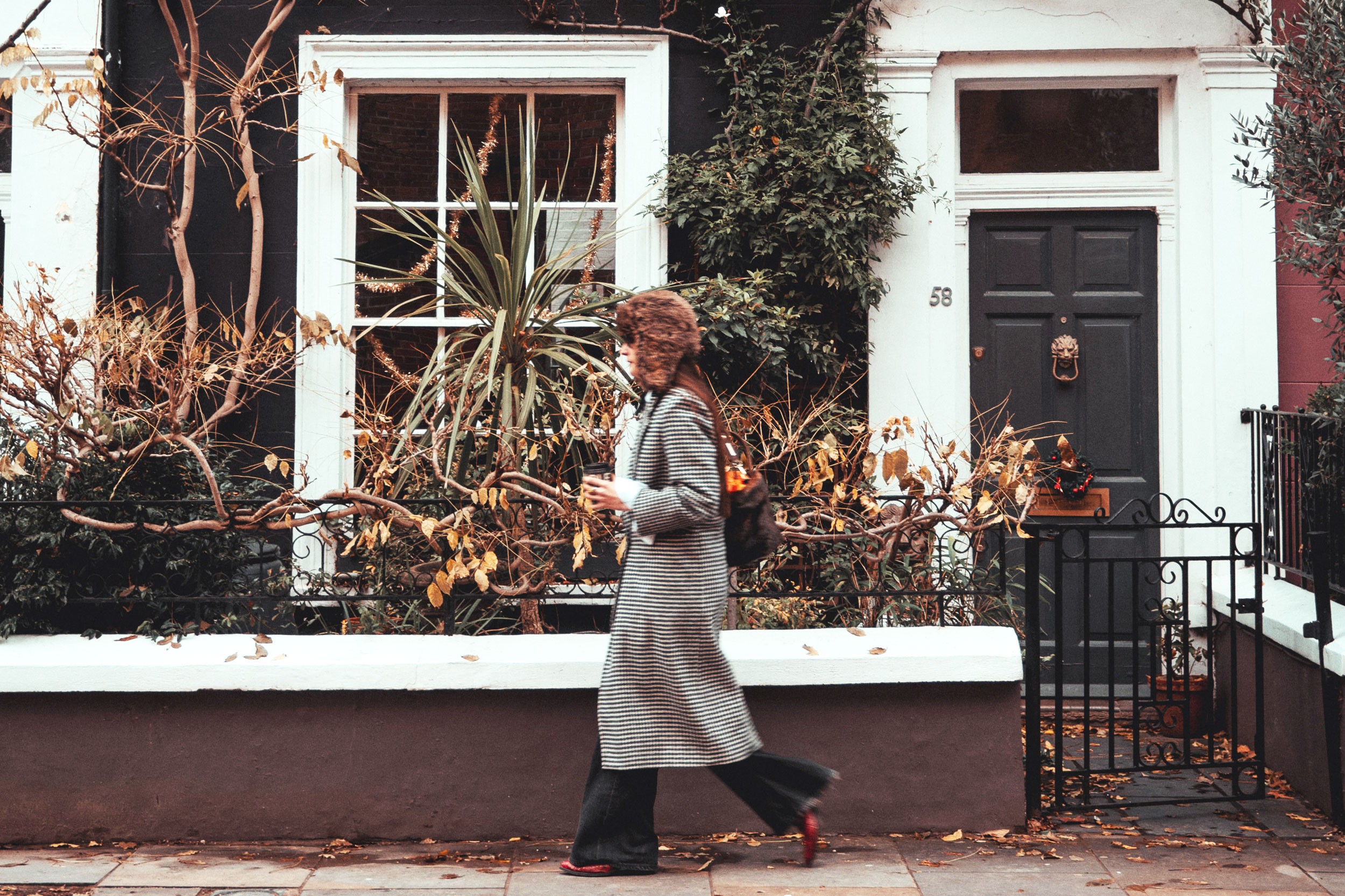 Woman walking in London