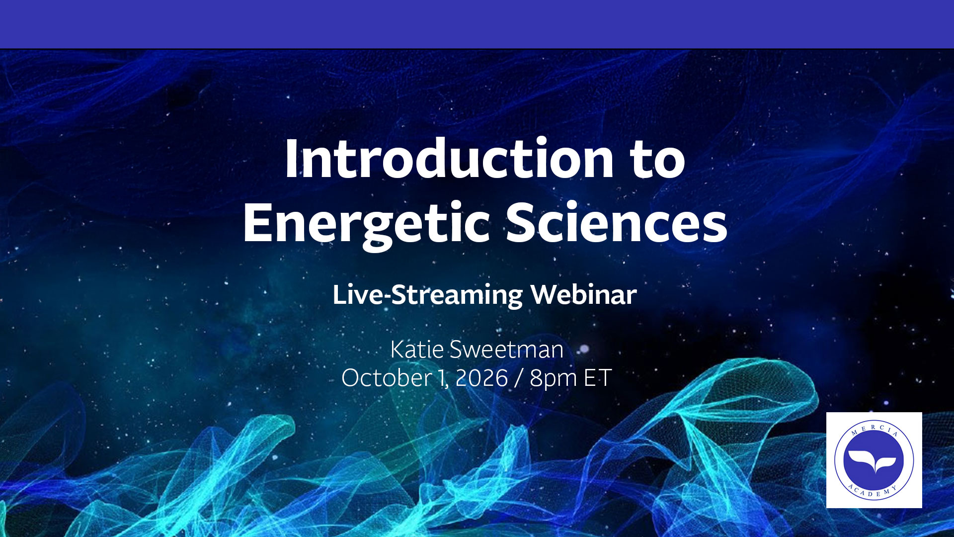 Energetic Sciences Webinar October 1 2026